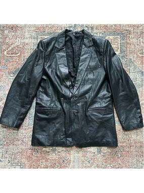 SADDLERY black leather jacket size 44